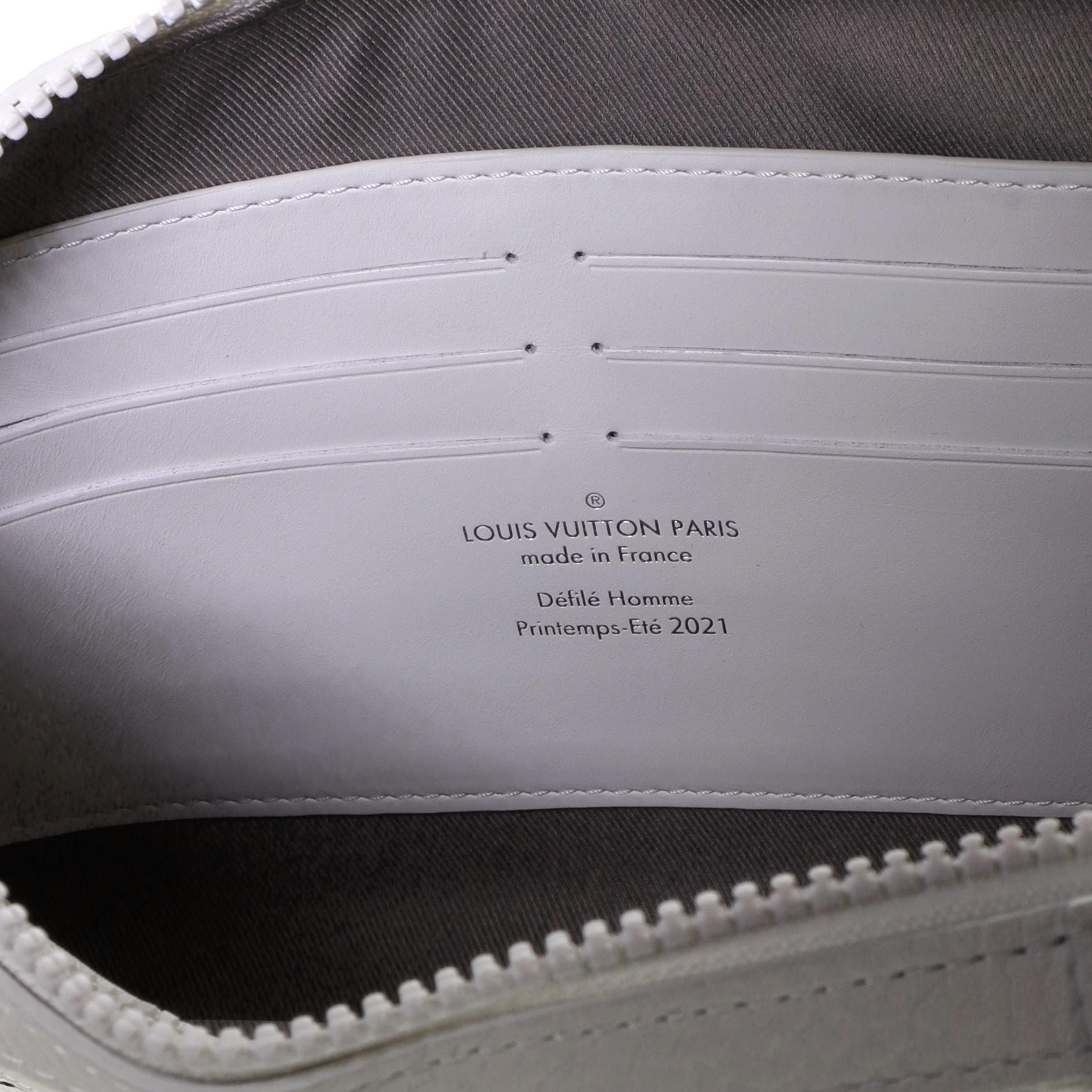 Gray Louis Vuitton Soft Trunk Wallet LV Friend Printed Monogram Taurillon Leather