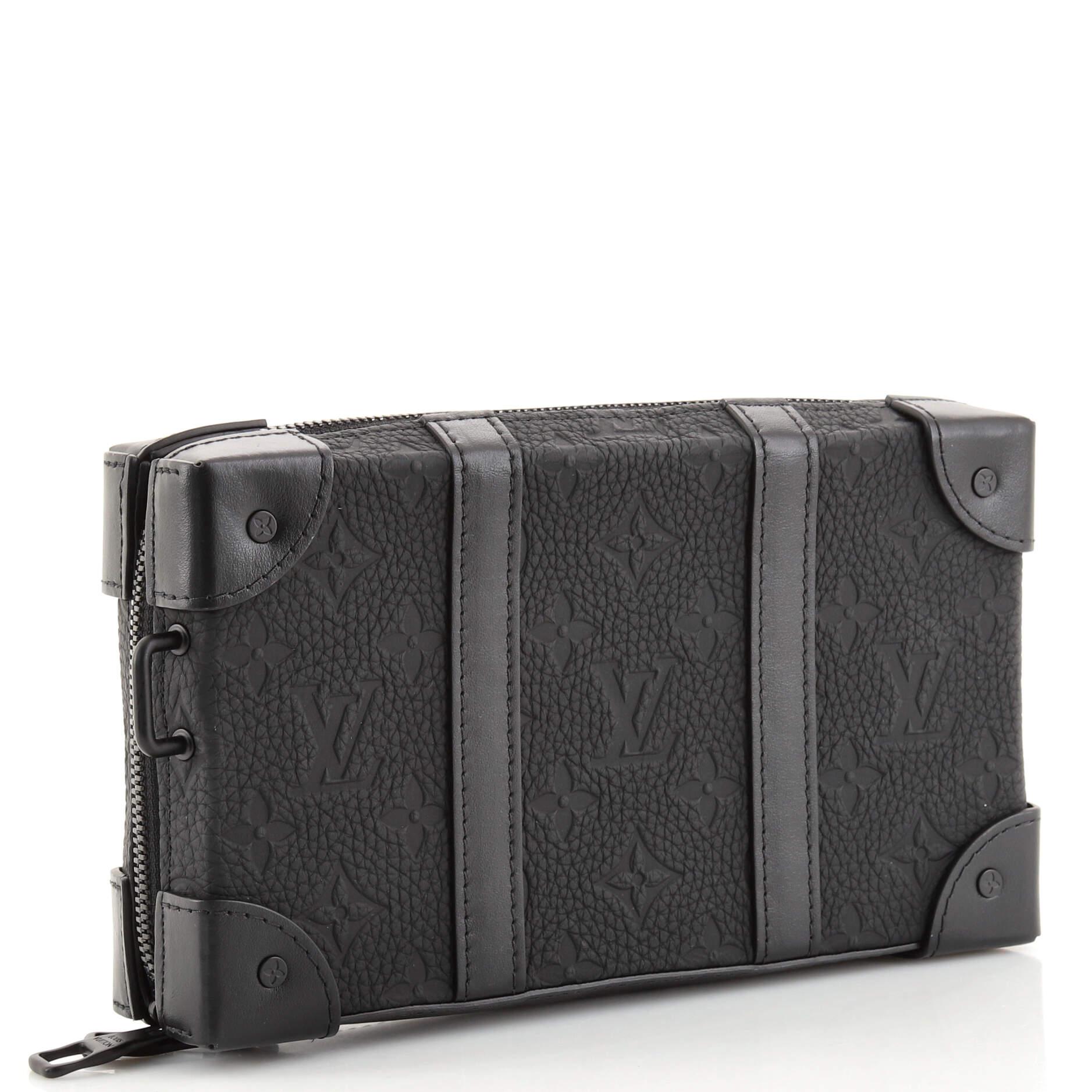 Louis Vuitton Soft Trunk Wallet Taiga Leather With Silver Color