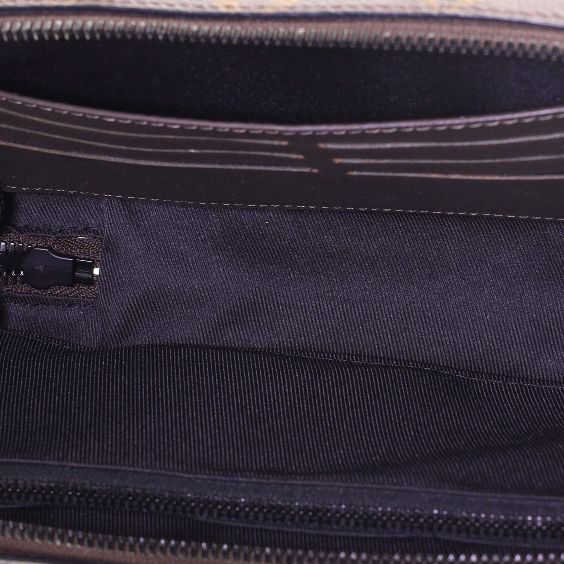 Women's or Men's Louis Vuitton Soft Trunk Wallet Taiga Leather with Monogram Canvas
