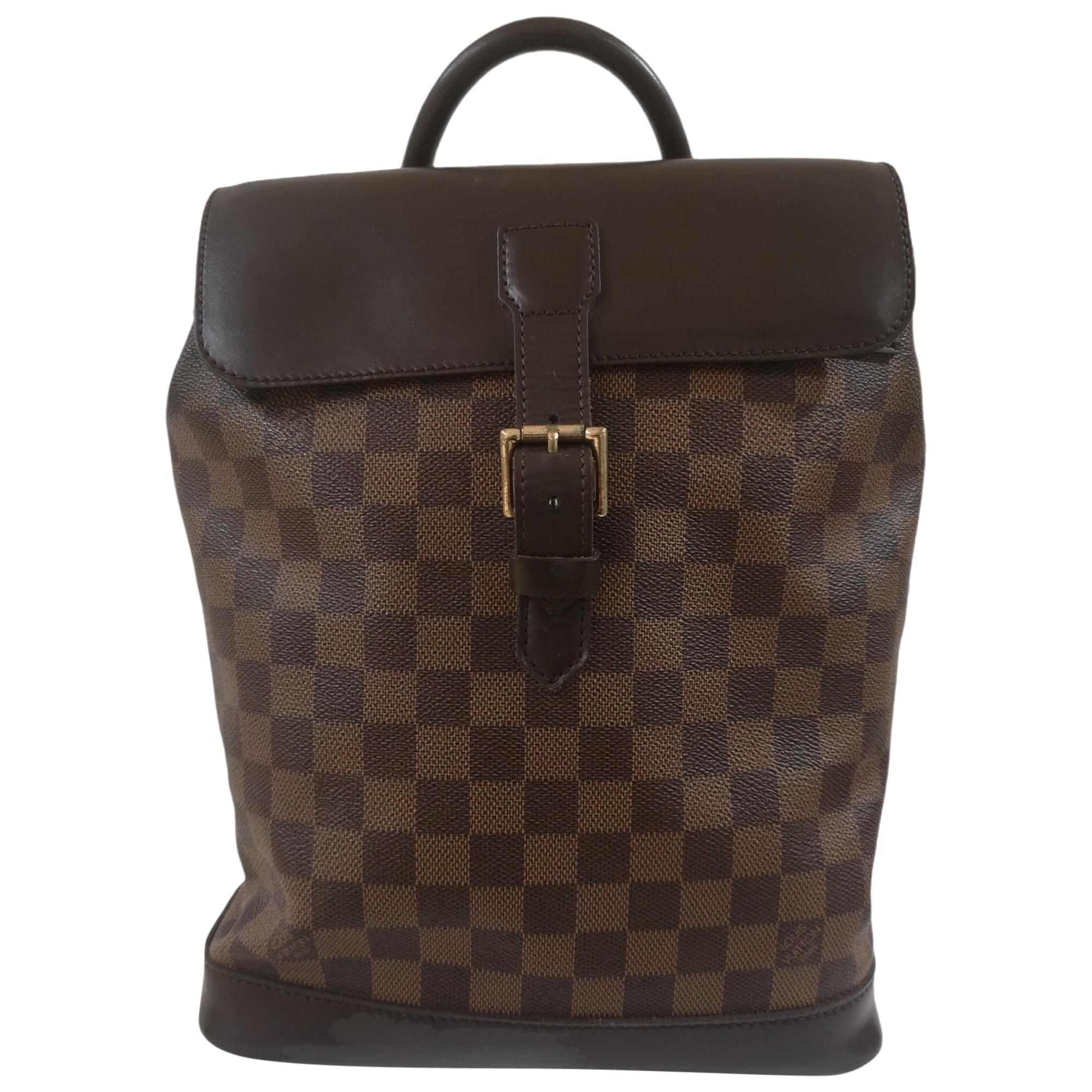 Louis Vuitton Sac à dos Soho en cuir marron en vente