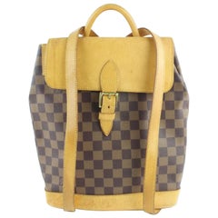 Vintage Louis Vuitton Soho Damier Ebene Centenaire 232972 Brown Coated Canvas Backpack