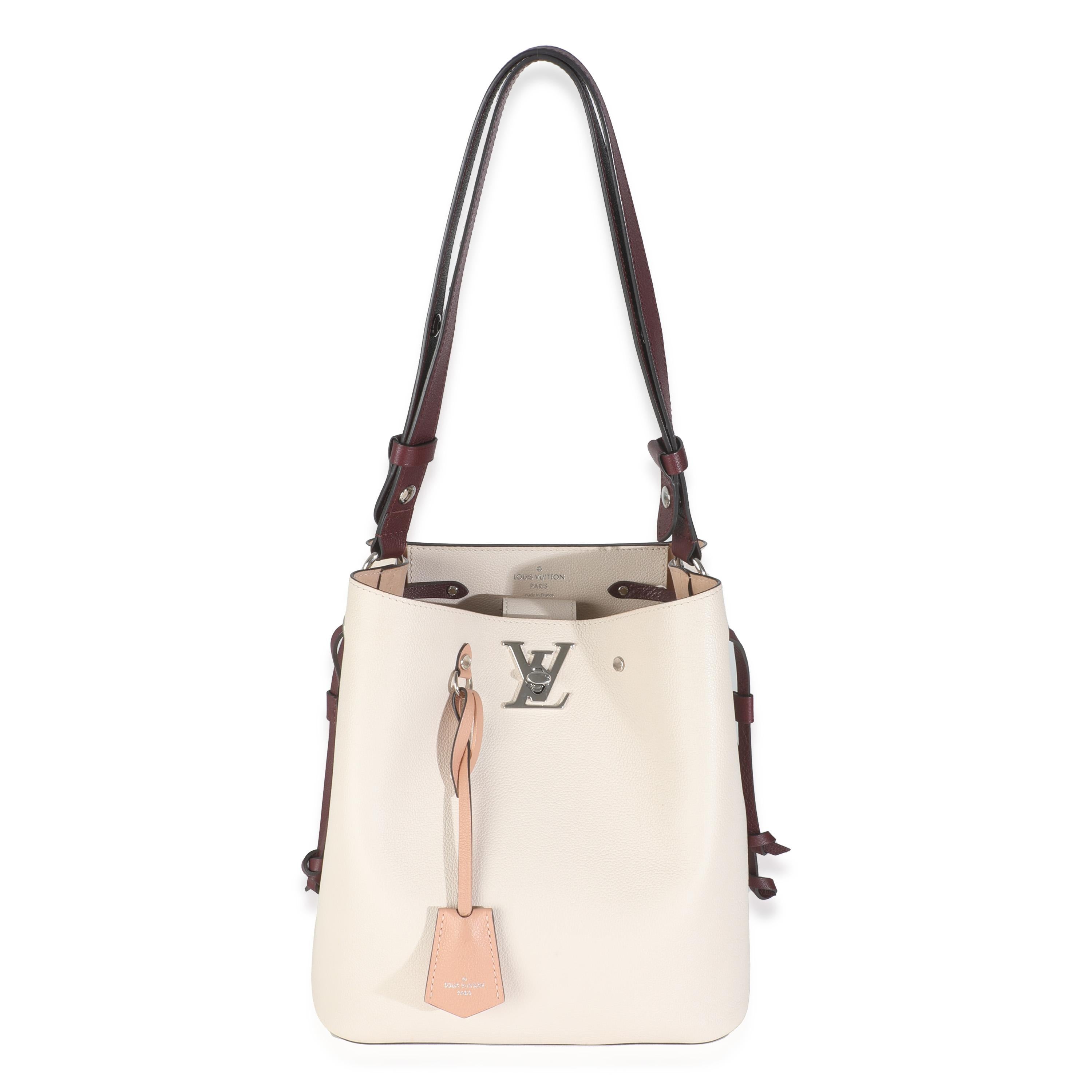 Louis Vuitton Soie Quartz Calla Calfskin Lockme Bucket Bag For Sale 3
