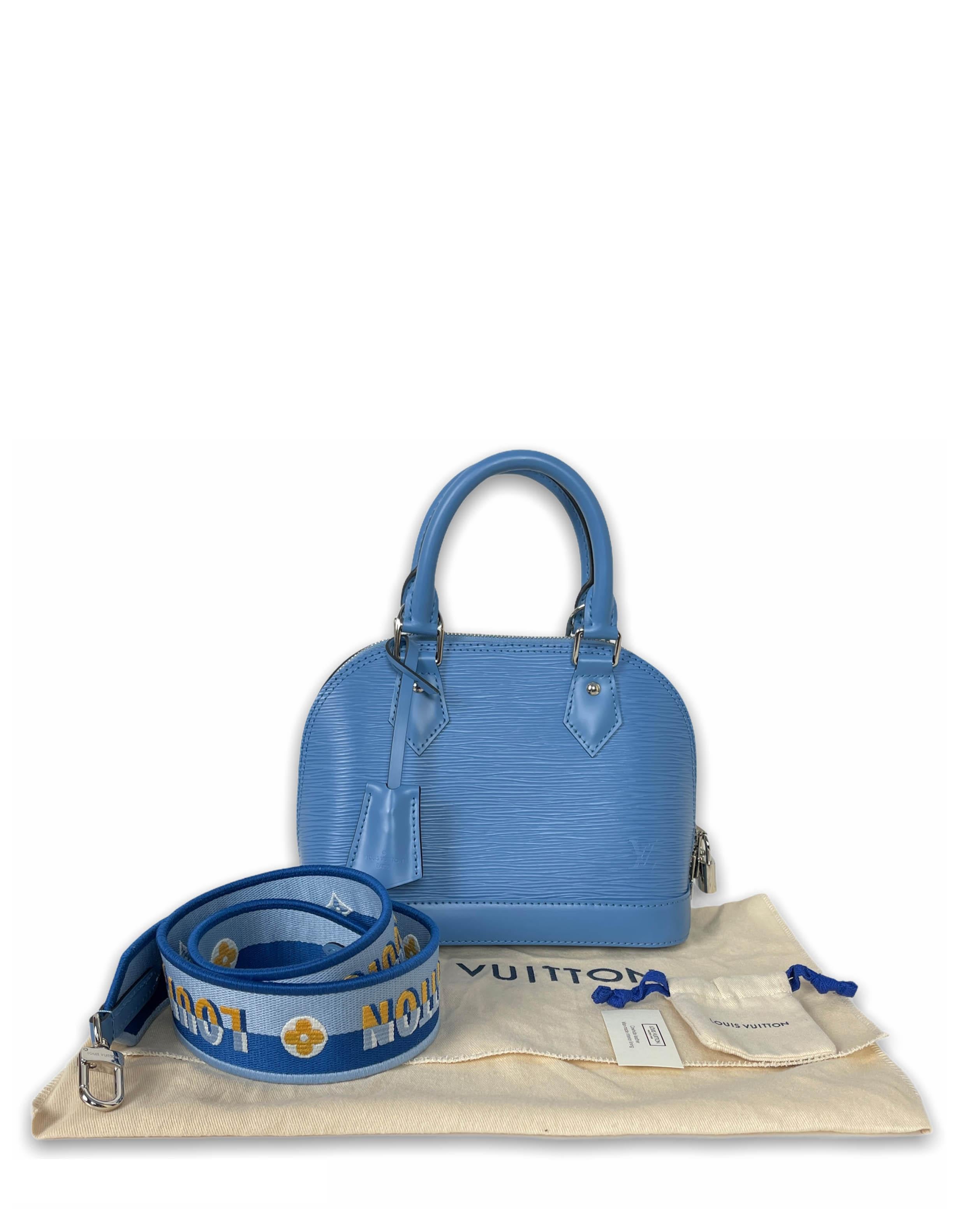 Louis Vuitton SOLD OUT Bleuet Blue Epi Jacquard Alma BB Crossbody Bag 4