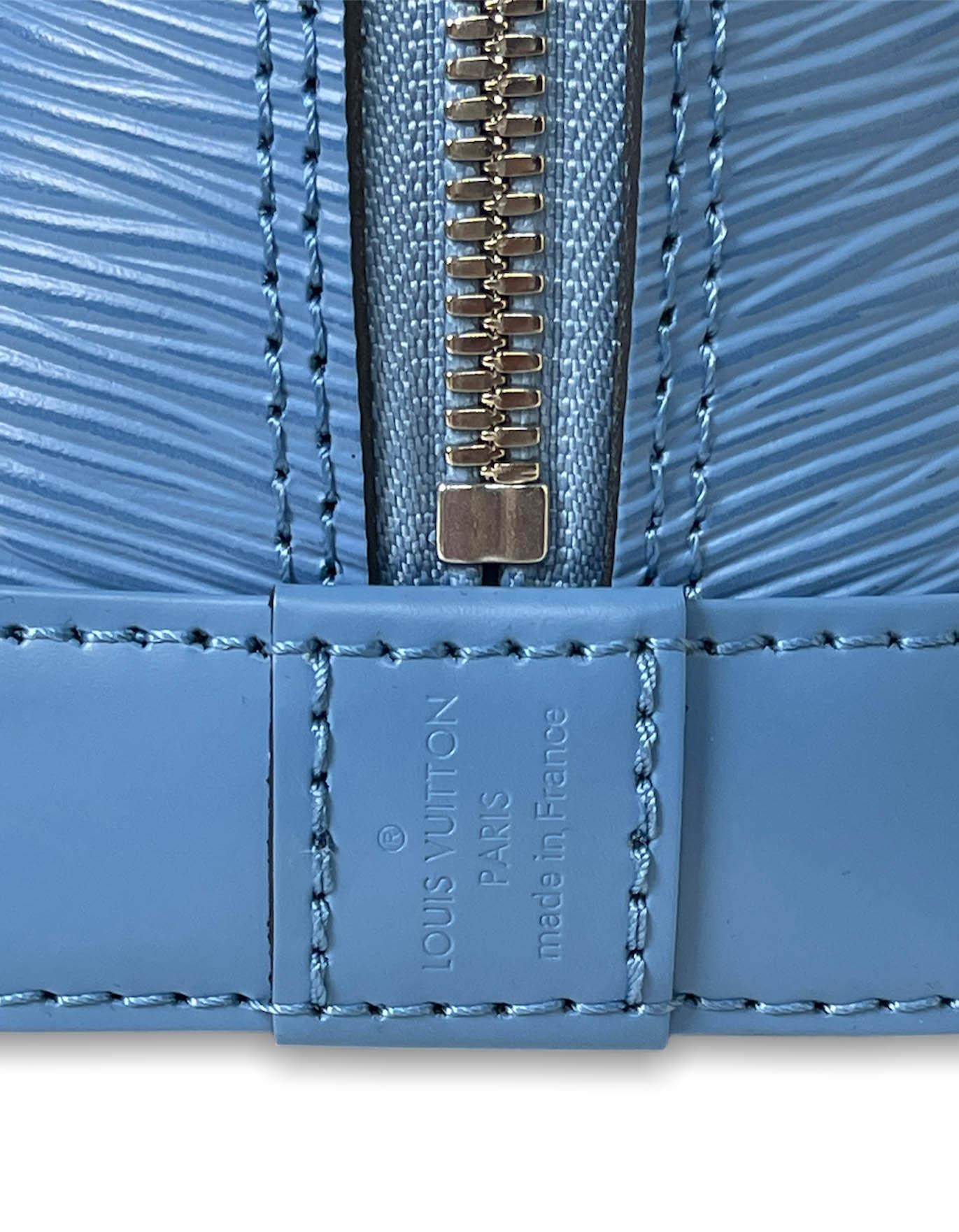 Women's Louis Vuitton SOLD OUT Bleuet Blue Epi Jacquard Alma BB Crossbody Bag