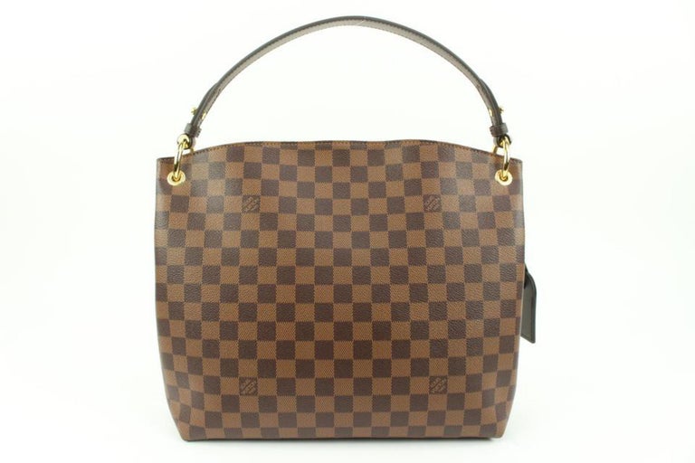 USED Louis Vuitton Damier Azur Graceful PM Hobo Shoulder Bag