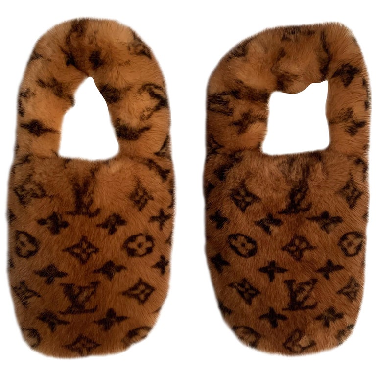 Louis Vuitton, Shoes, Authentic Louis Vuitton Womens Mink Fur Loafer  Slippers Size 39