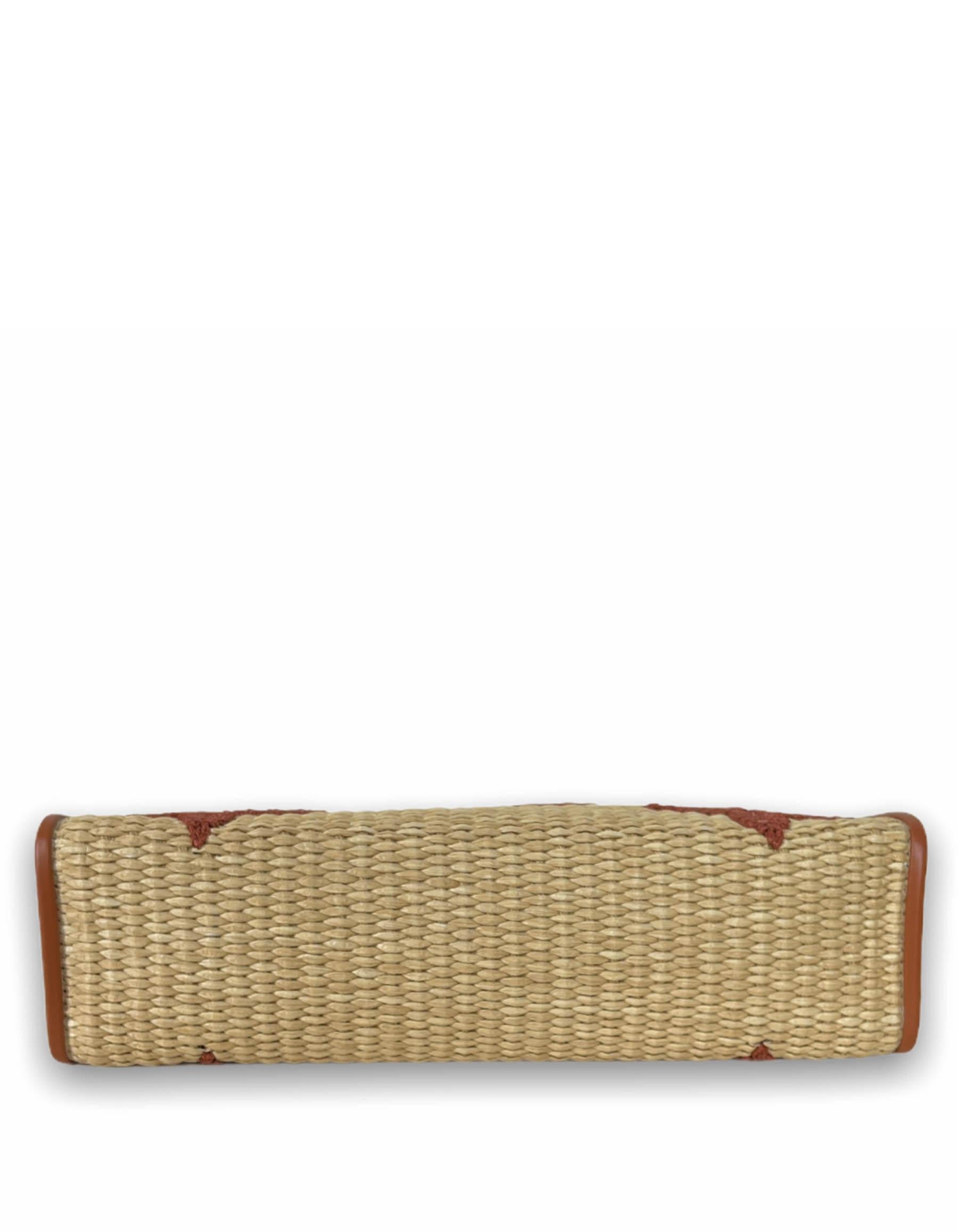 louis vuitton raffia clutch