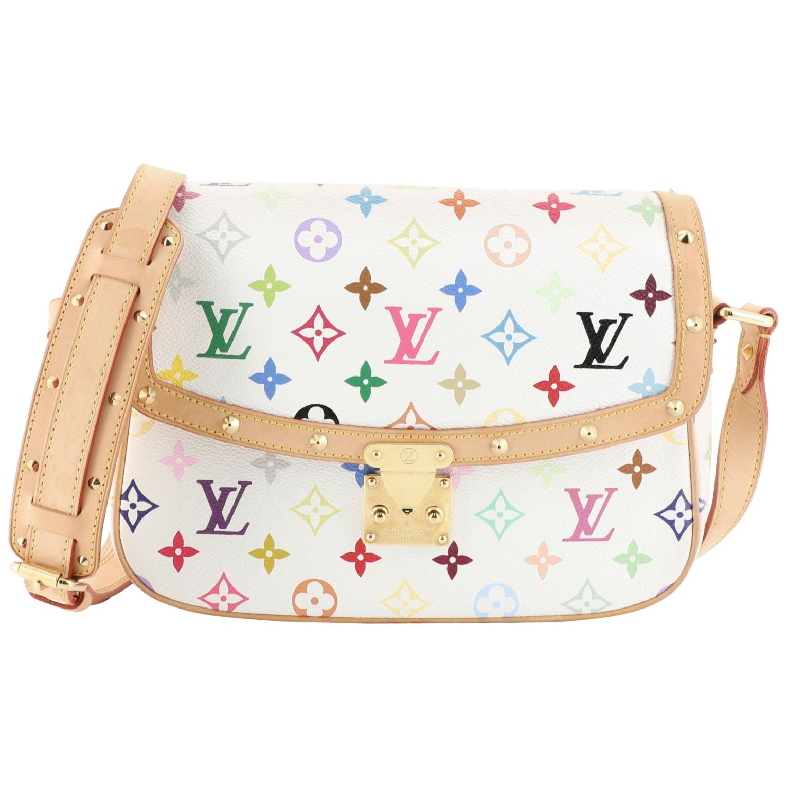 Louis Vuitton, Bags, Louis Vuitton Monogram Multicolor Sologne Shoulder  Bag White Crossbody Messenger