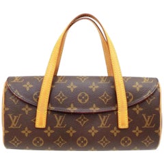 Louis Vuitton Sonatine Monogram 229974 Brown Coated Canvas Satchel