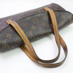 Louis Vuitton Sonatine Monogram 866773 Brown Coated Canvas Satchel