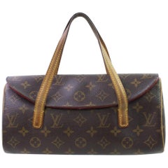 Vintage Louis Vuitton Sonatine Monogram 866773 Brown Coated Canvas Satchel