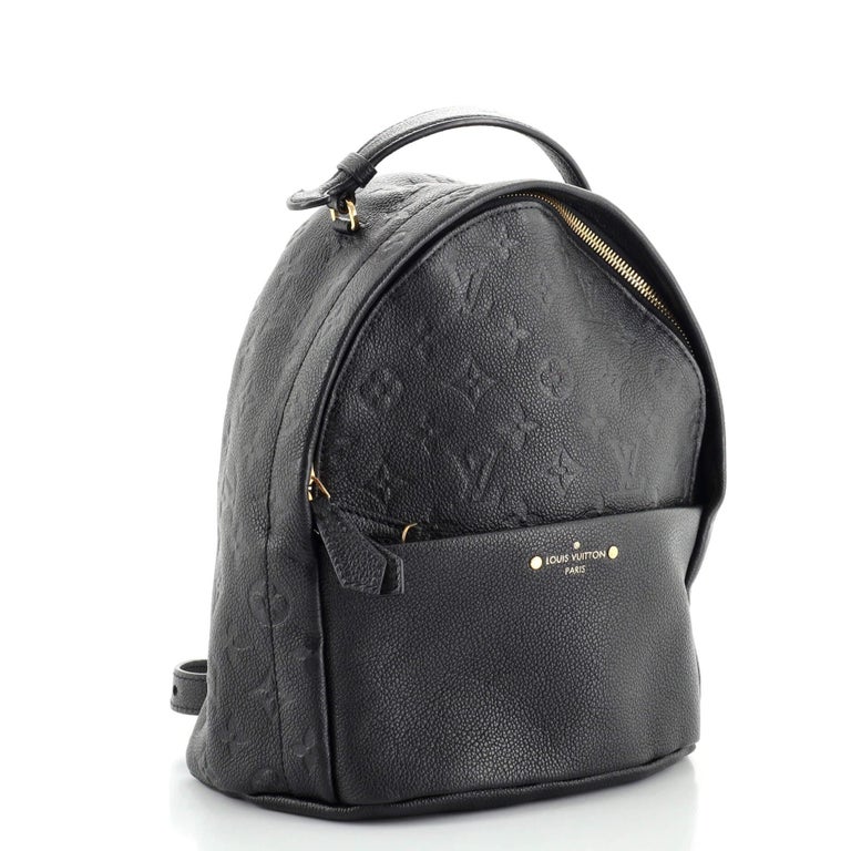 Louis Vuitton lv woman Sorbonne shoulders bag black backpack original  leather version