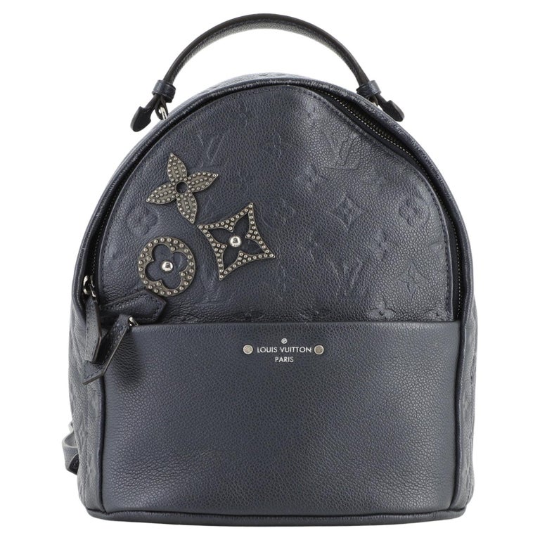 Louis Vuitton lv woman Sorbonne shoulders bag black backpack original  leather version