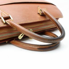 Louis Vuitton Sorbonne Epi 865760 Brown Leather Satchel