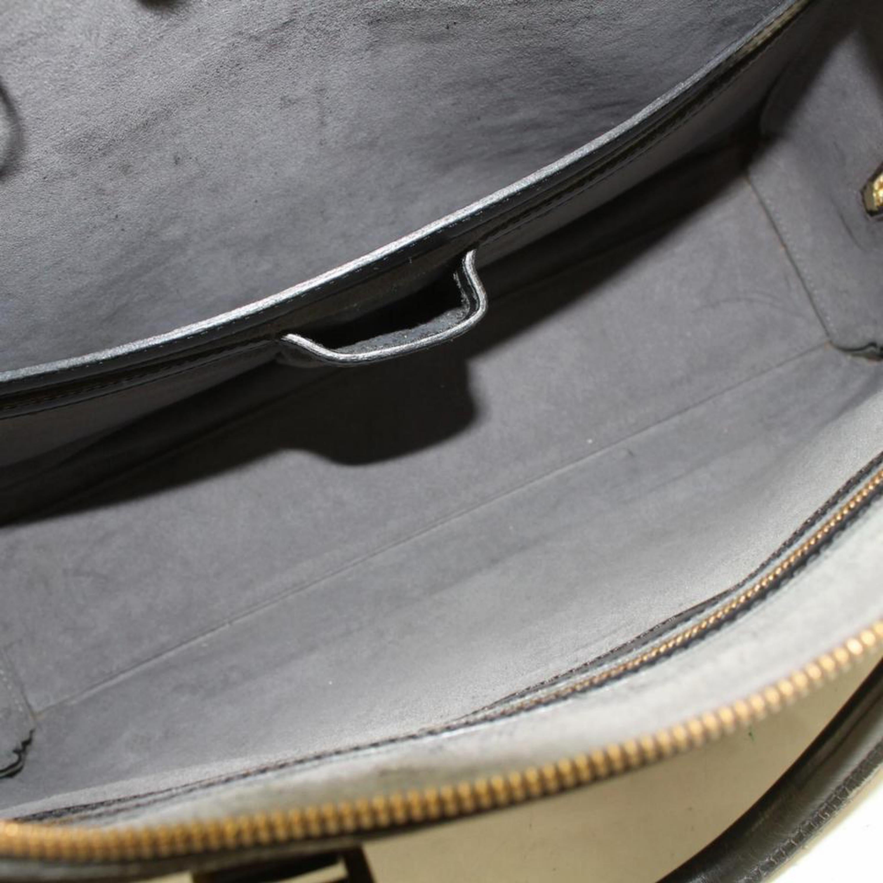 Louis Vuitton Sorbonne Noir Dome Satchel 869378 Black Leather Weekend/Travel Bag In Fair Condition For Sale In Forest Hills, NY