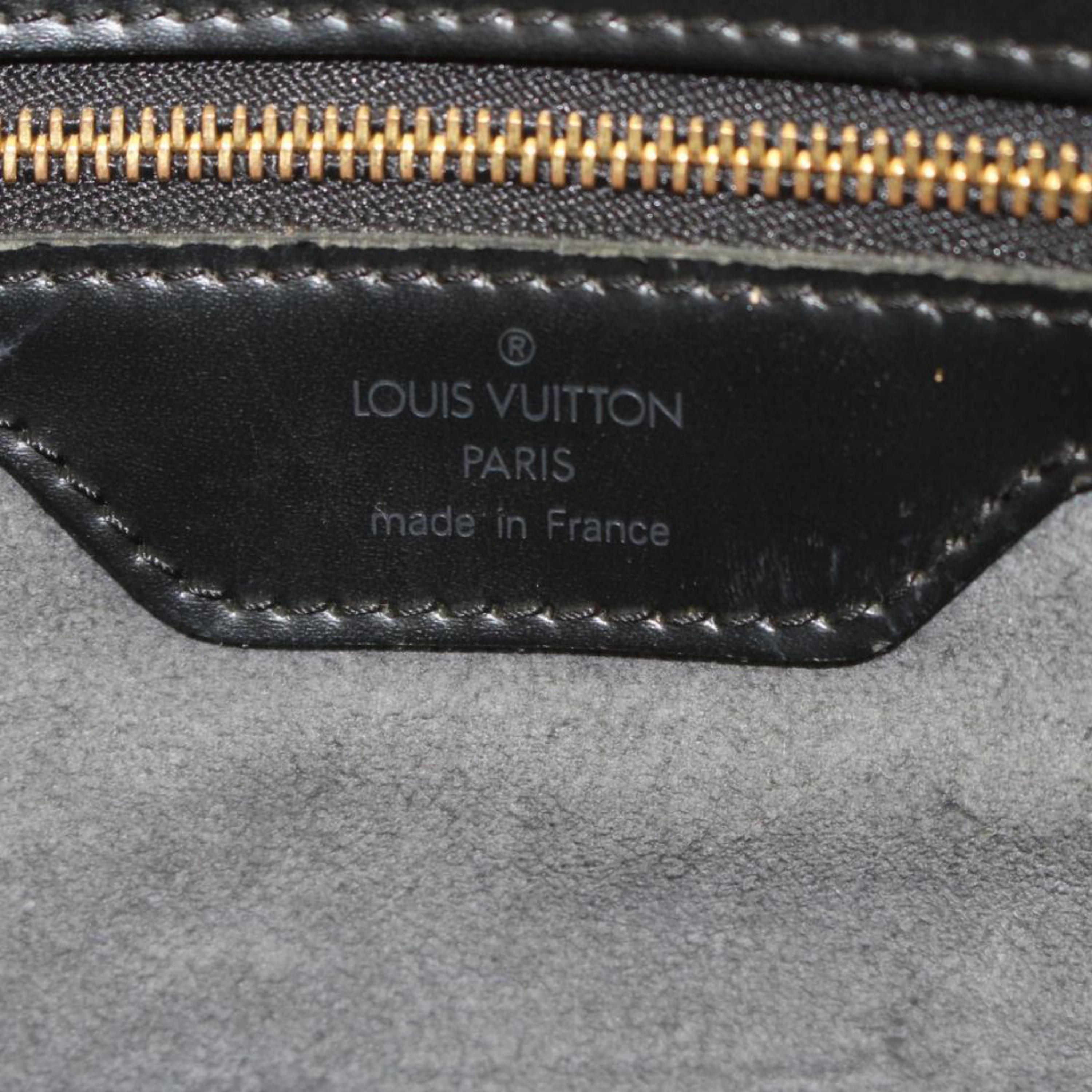 Women's Louis Vuitton Sorbonne Noir Dome Satchel 869378 Black Leather Weekend/Travel Bag For Sale