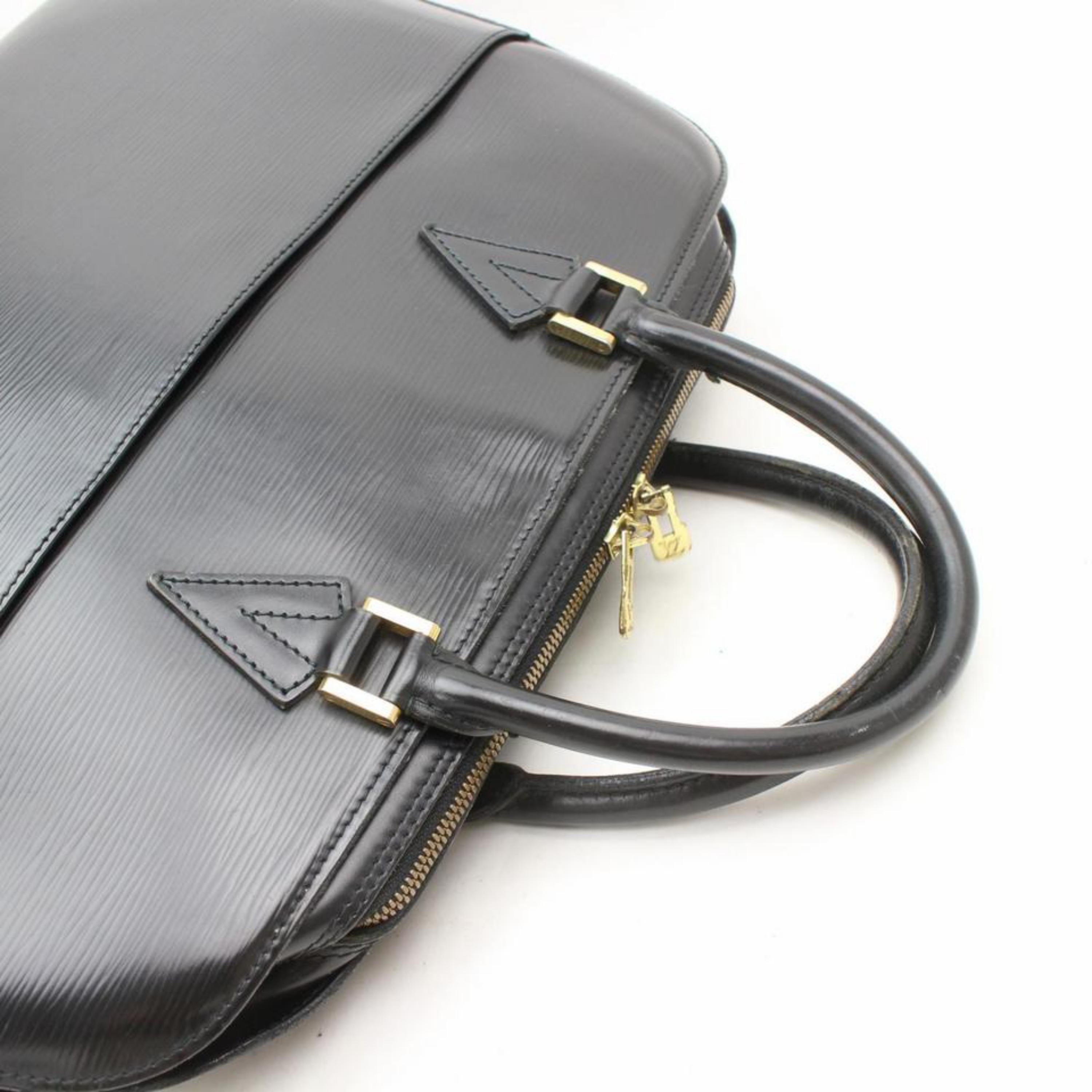 Louis Vuitton Sorbonne Noir Dome Satchel 869378 Black Leather Weekend/Travel Bag For Sale 1