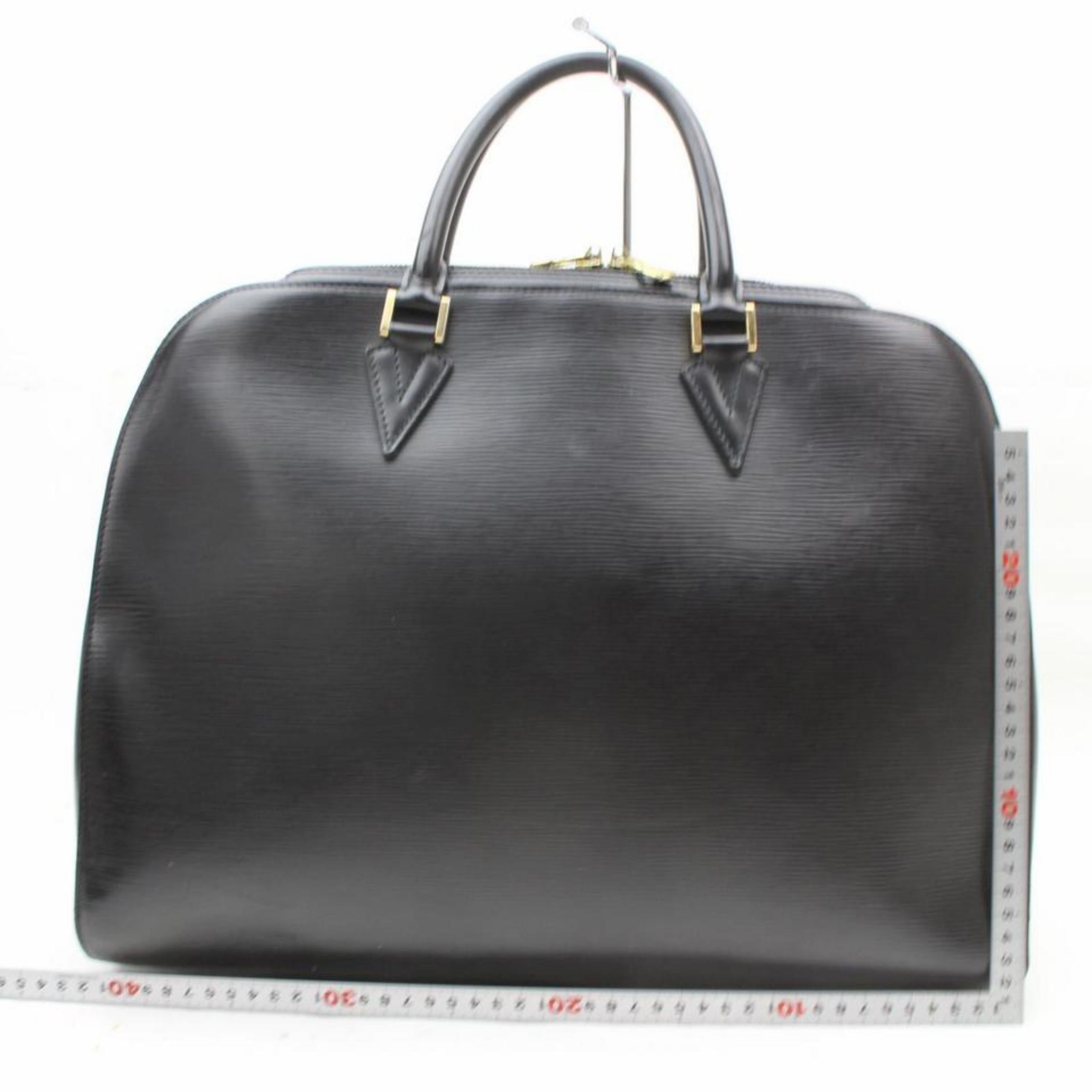 Louis Vuitton Sorbonne Noir Dome Satchel 869378 Black Leather Weekend/Travel Bag For Sale 2