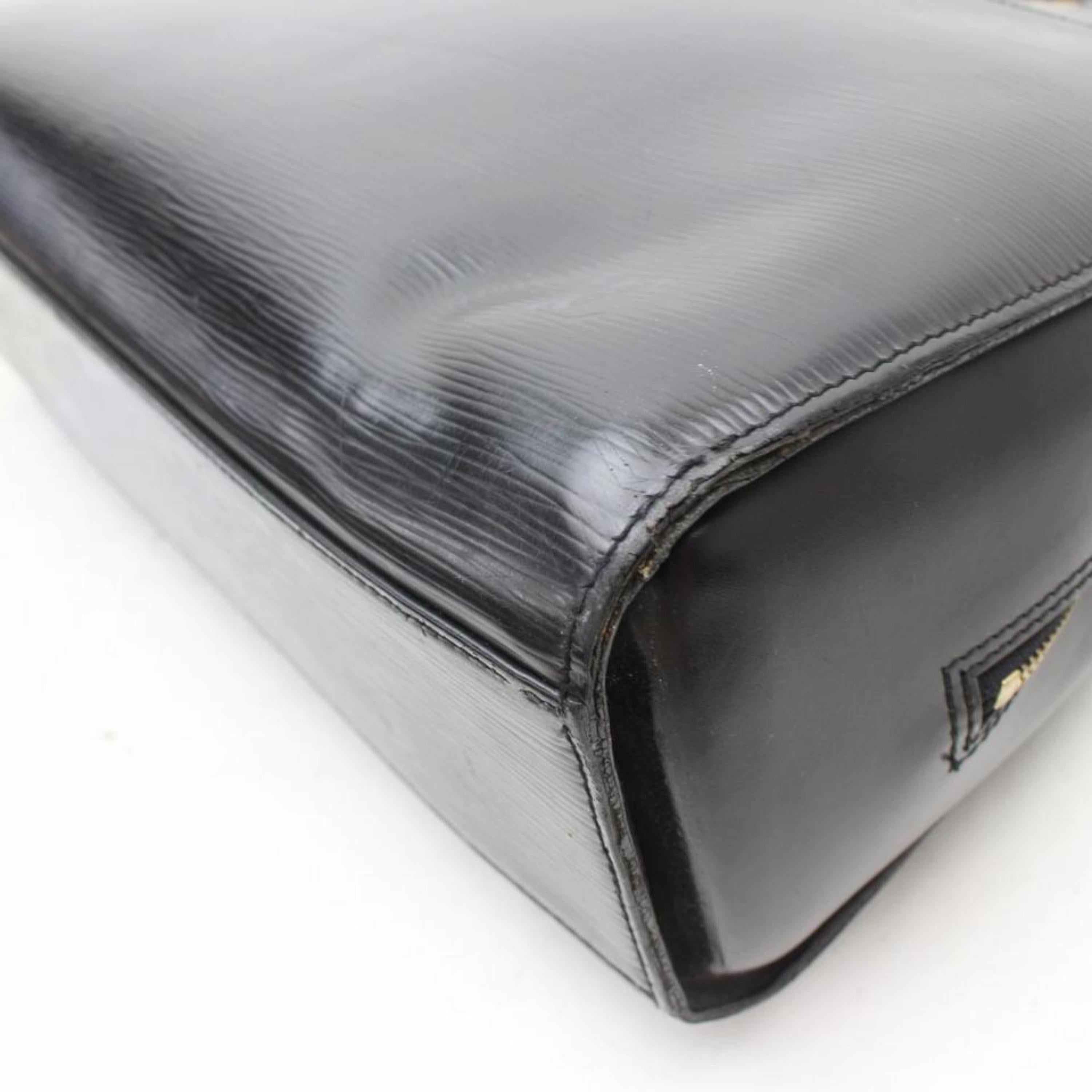 Louis Vuitton Sorbonne Noir Dome Satchel 869378 Black Leather Weekend/Travel Bag For Sale 4