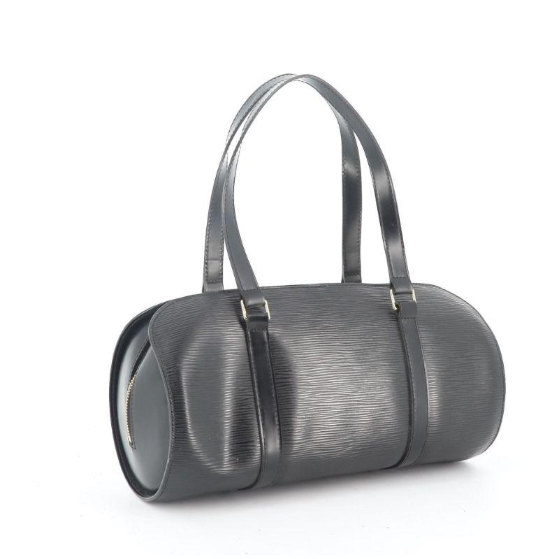 Black Louis Vuitton Soufflot Epi Leather Bag