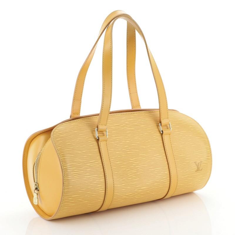 Orange Louis Vuitton Soufflot Handbag Epi Leather