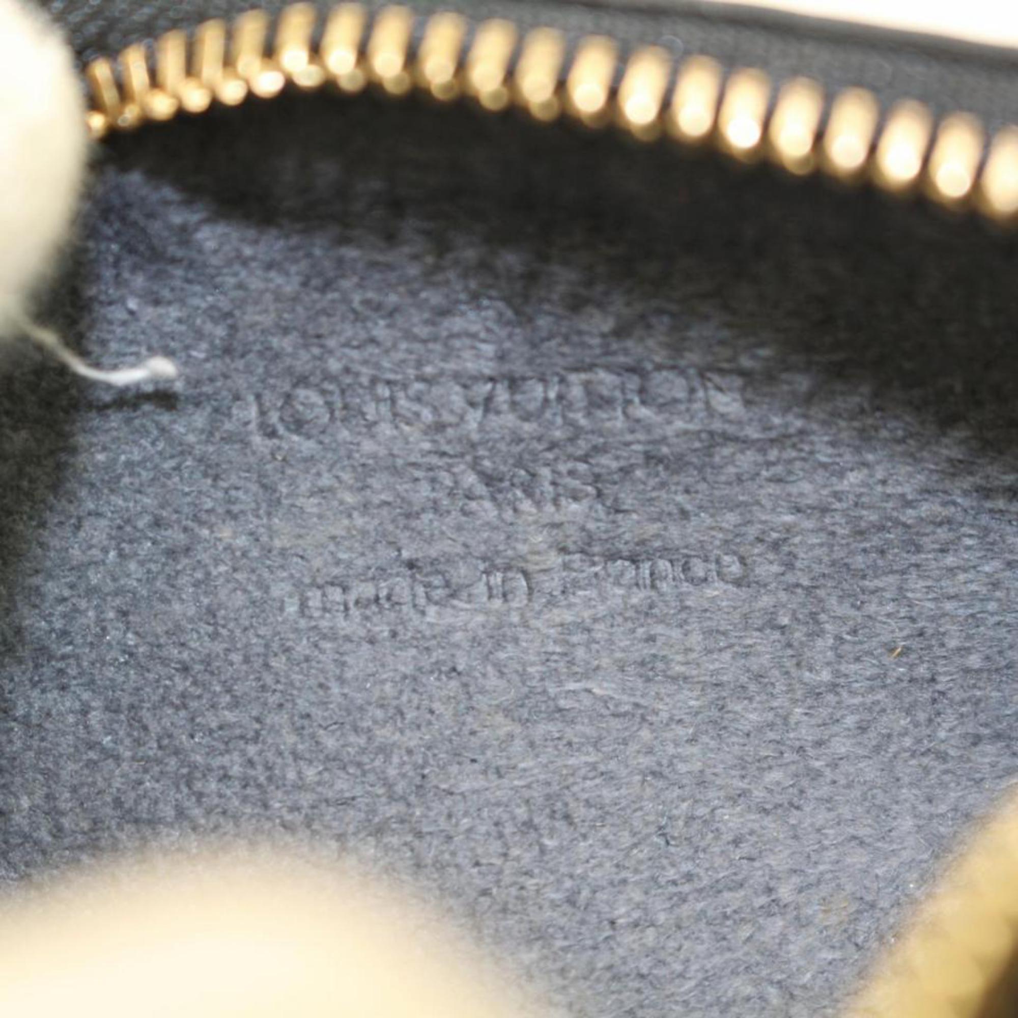 Louis Vuitton Soufflot Noir Mini 868014 Black Leather Wristlet For Sale 6