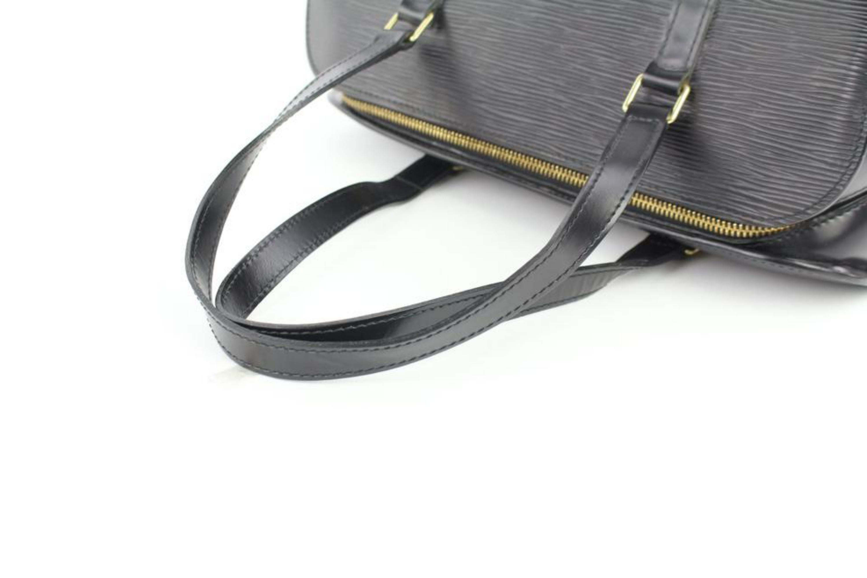 Louis Vuitton Soufflot Noir with Pouch 5le0104 Black Leather Shoulder Bag For Sale 2
