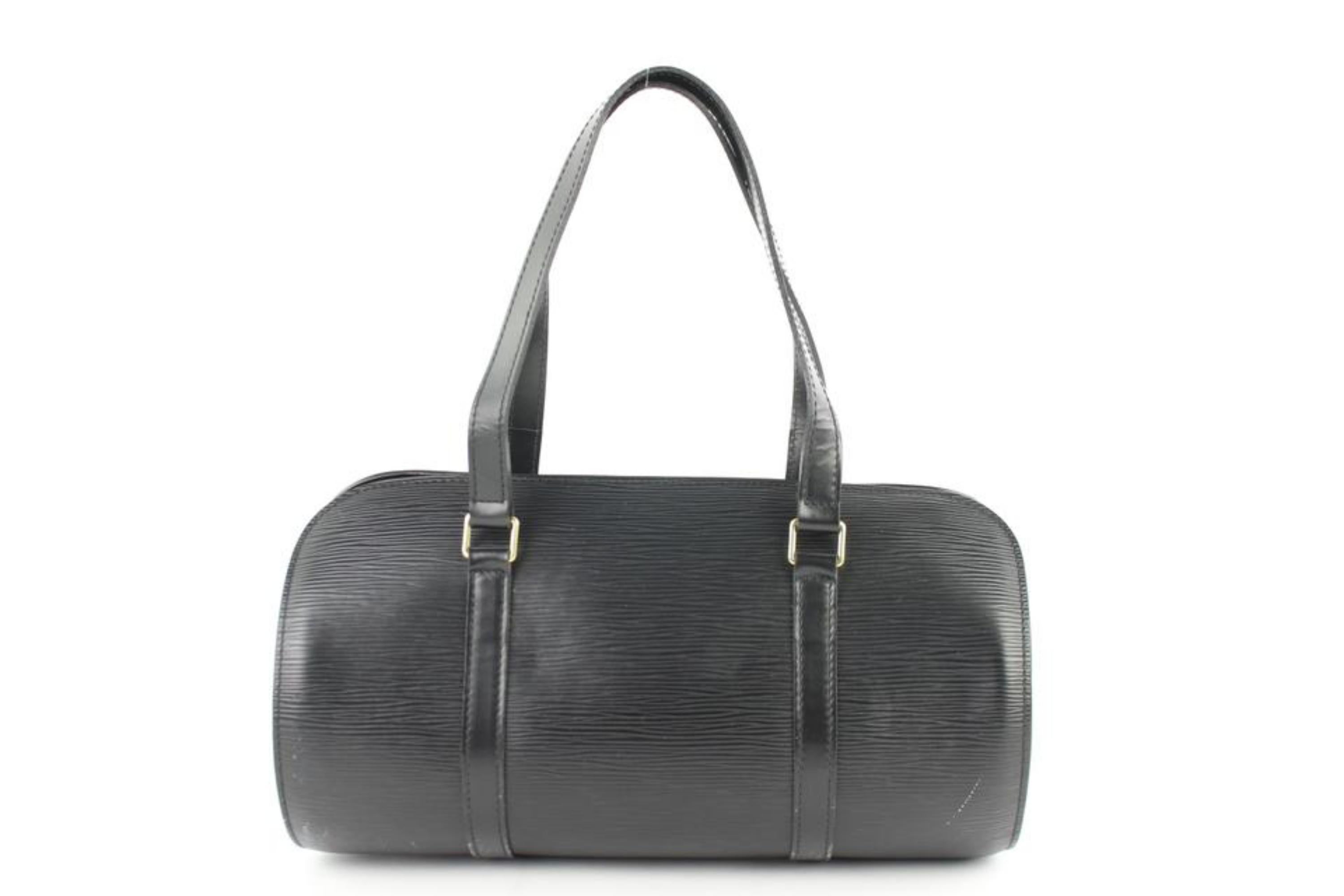 Louis Vuitton Soufflot Noir with Pouch 5le0104 Black Leather Shoulder Bag For Sale 4