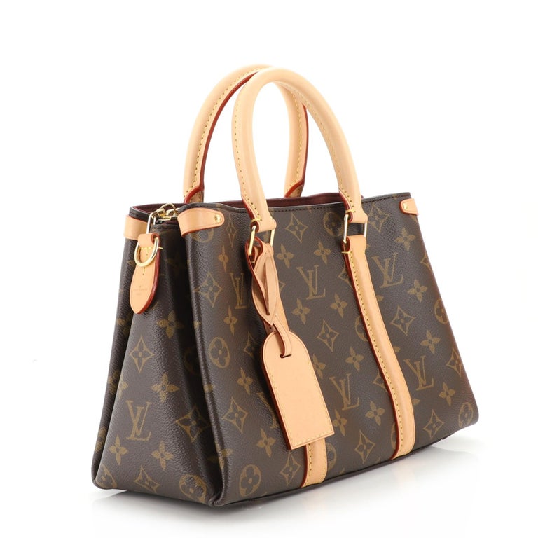 Louis Vuitton Soufflot Tote Monogram Canvas with Leather MM Brown 21809092