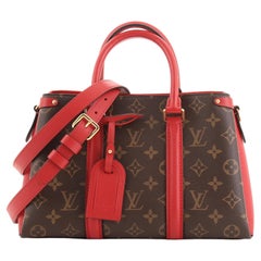 Louis Vuitton Soufflot BB Tote Small Satchel Crossbody Monogram Canvas Brown