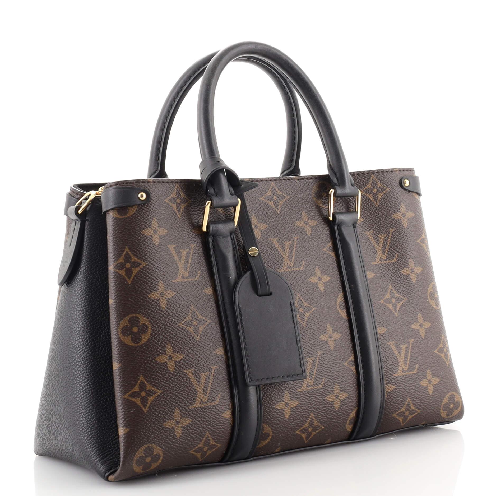 Louis Vuitton Soufflot Tote Monogram Canvas with Leather BB In Good Condition In NY, NY