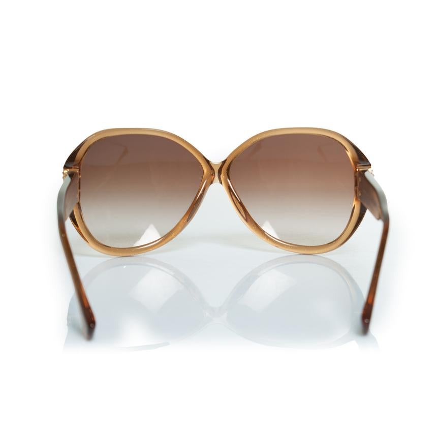 Marrone Louis Vuitton, occhiali da sole Soupcon oversize con glitter in vendita