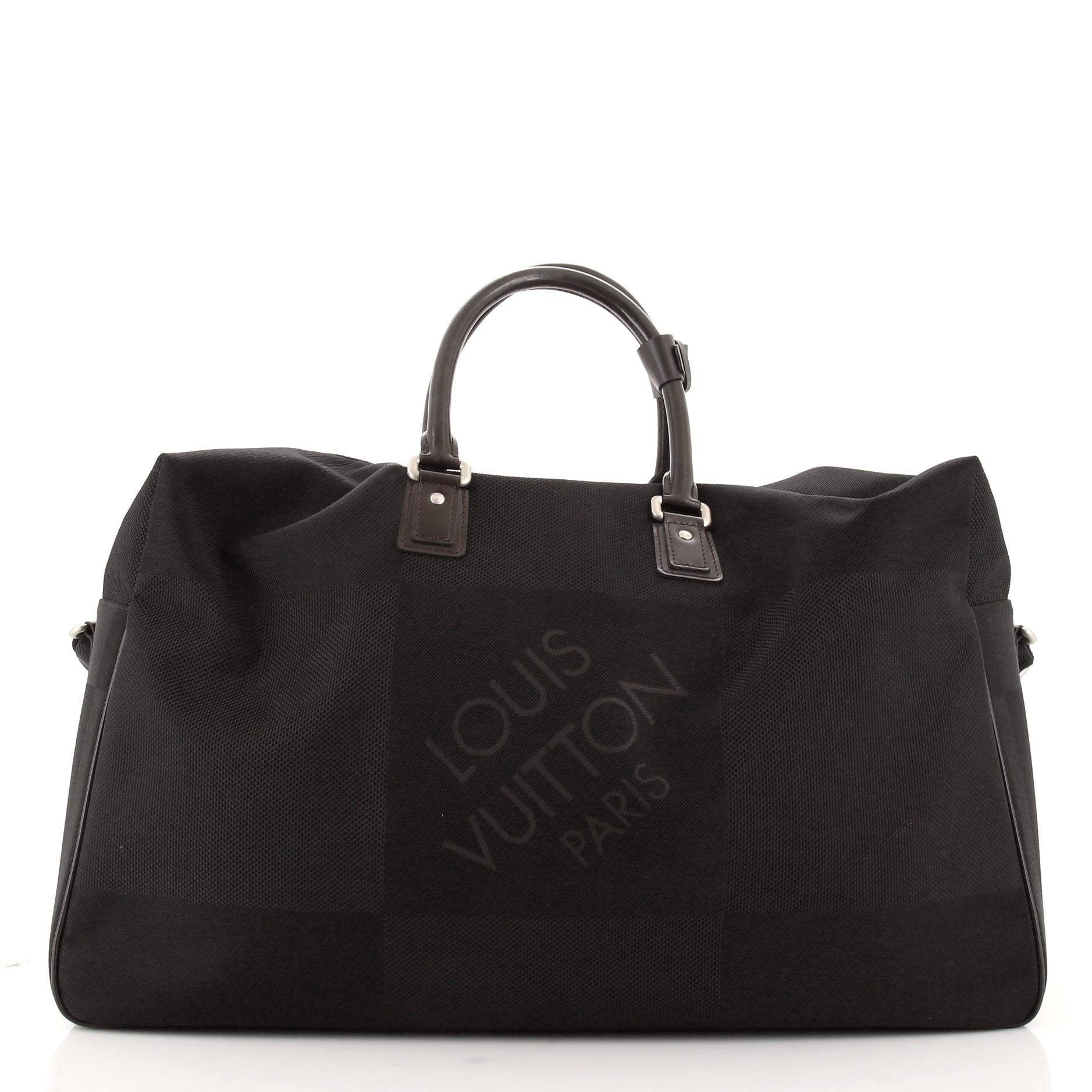 Black Louis Vuitton Souverain Duffle Bag Damier Geant Canvas