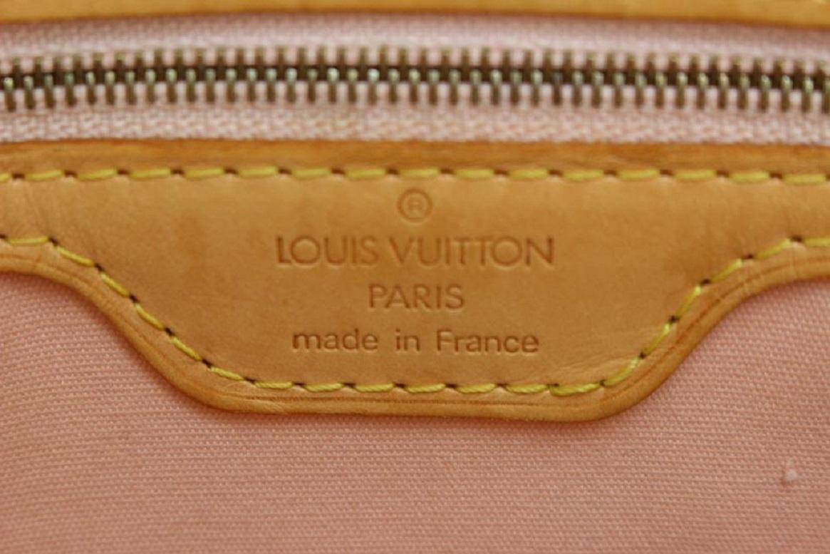 Yellow Louis Vuitton Special Order Beige Florentine Monogram Vernis Sac Plat 1LV811 For Sale