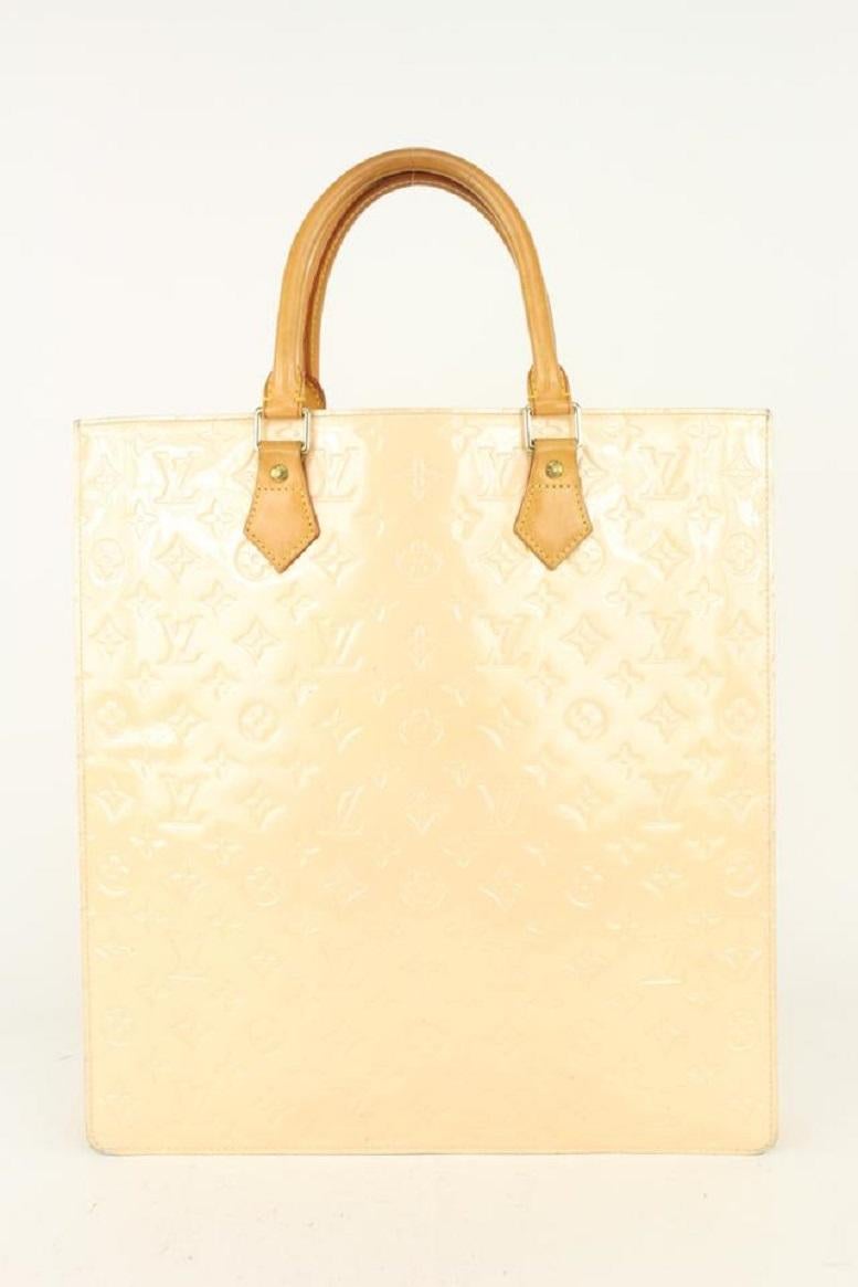 Louis Vuitton Special Order Beige Florentine Monogram Vernis Sac Plat 1LV811 For Sale 2