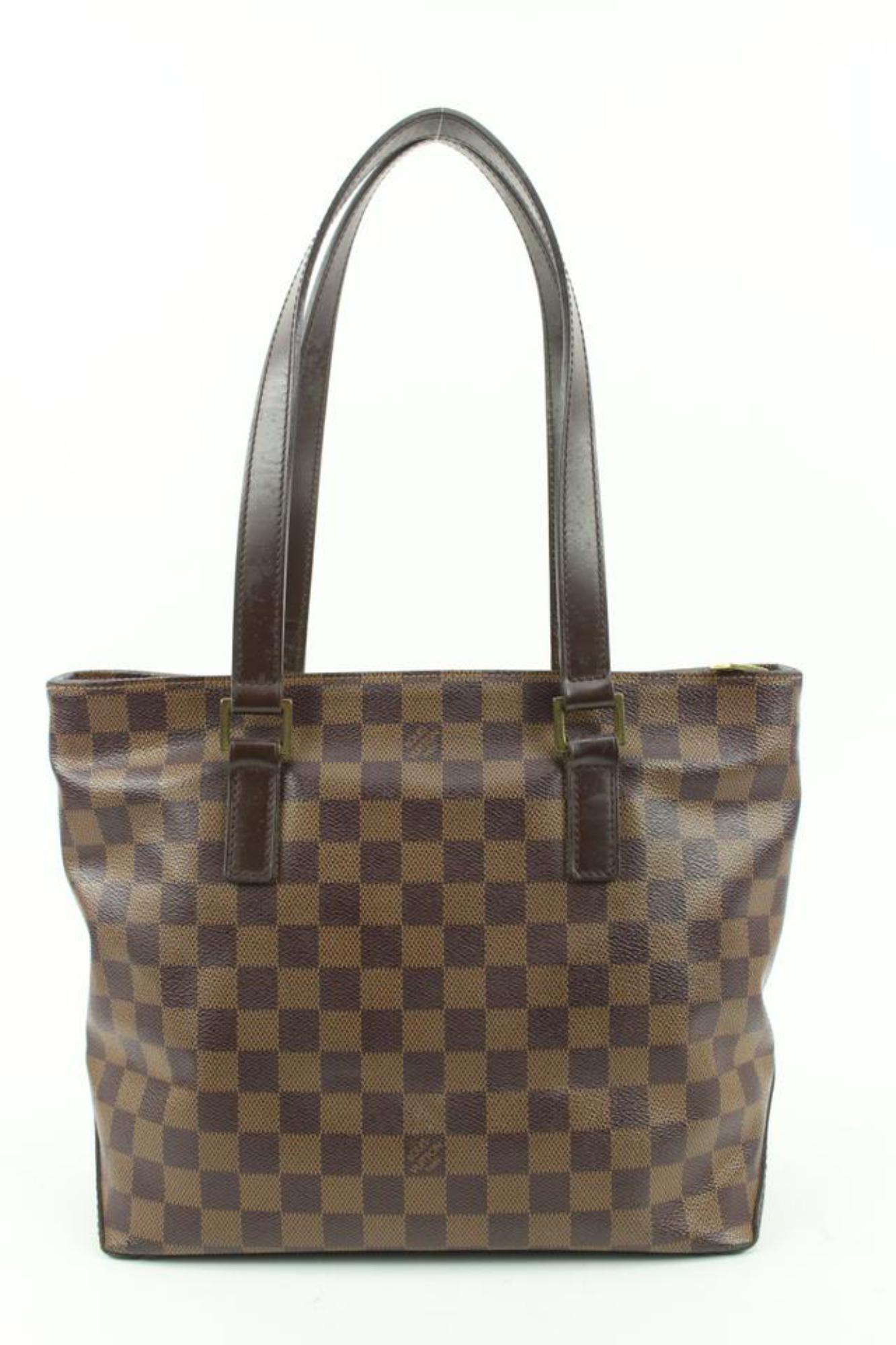 Louis Vuitton Special Order Damier Ebene Cabas Piano Zip Tote Bag s210lv54 In Good Condition In Dix hills, NY