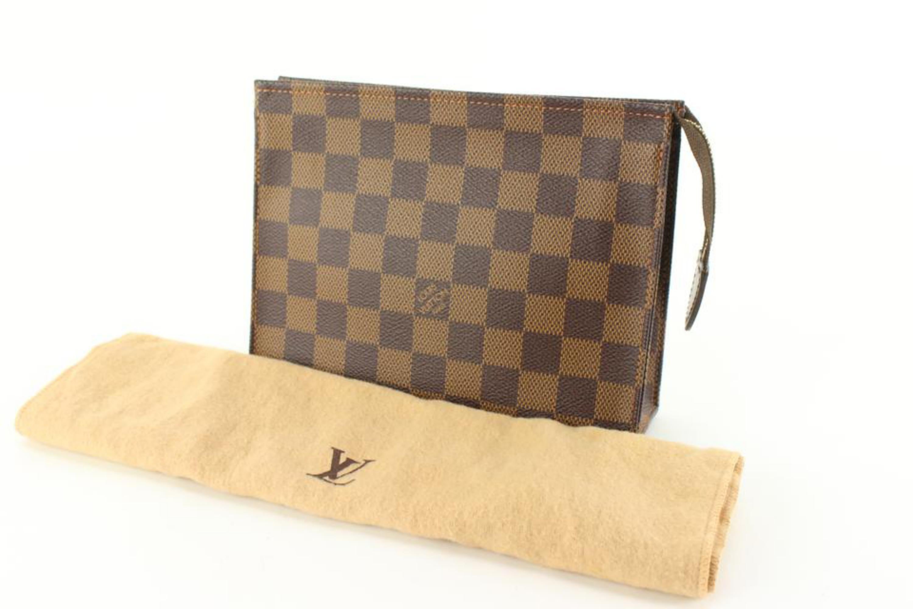 Louis Vuitton Special Order Damier Ebene Toiletry Pouch 19 28LK721S For Sale 4
