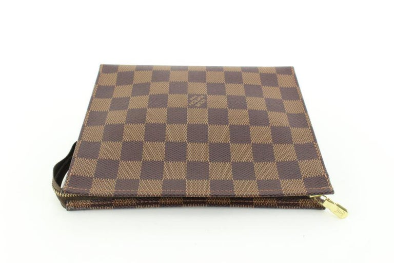 Louis Vuitton Special Order Damier Ebene Toiletry Pouch 19 28LK721S For  Sale at 1stDibs  lv toiletry pouch on chain, toiletry pouch on chain lv, toiletry  pouch on chain louis vuitton
