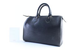 Louis Vuitton Speedy 25 24lr0618 Black Epi Leather Weekend/Travel Bag