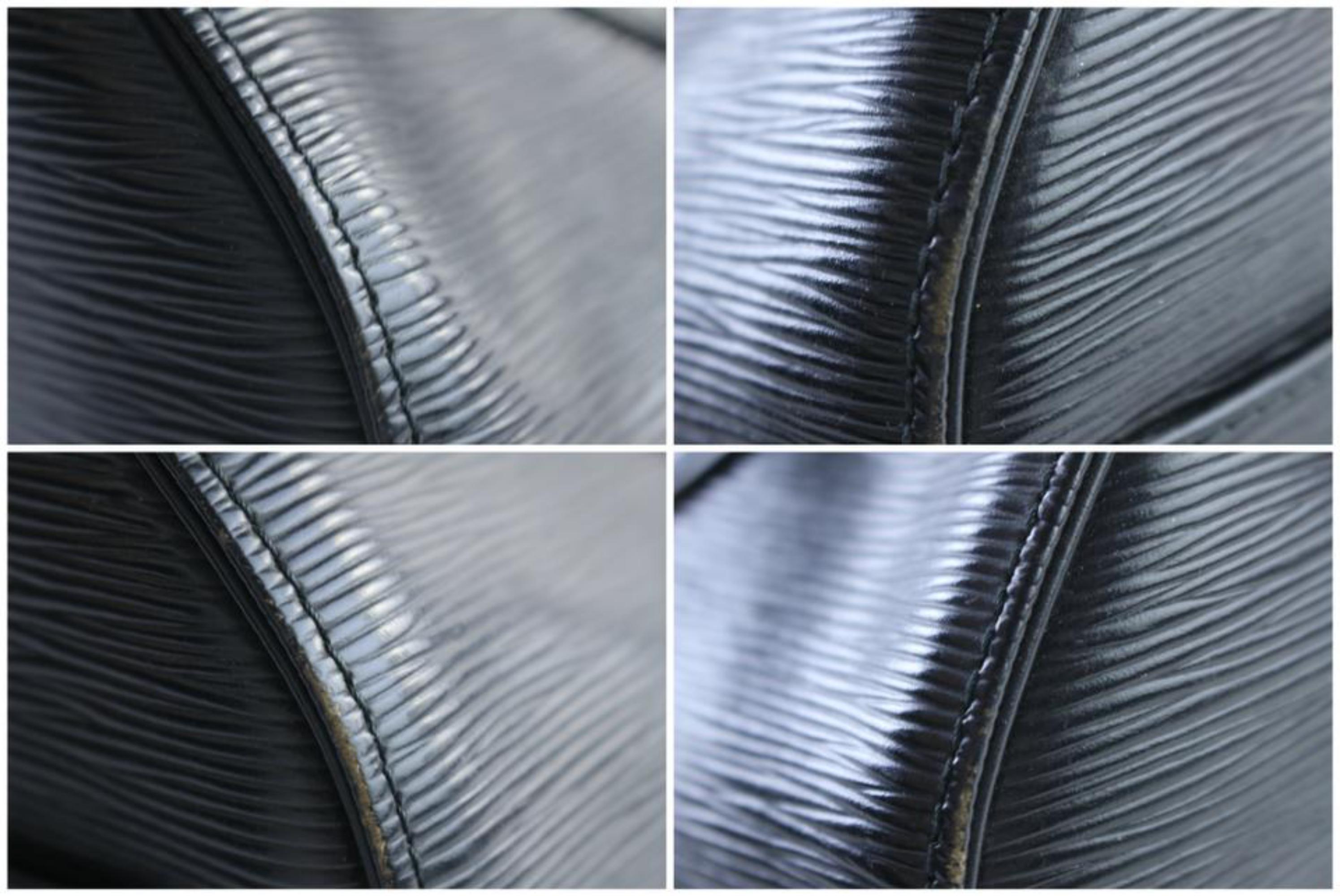 Louis Vuitton Speedy 25 24lr0618 Black Epi Leather Weekend/Travel Bag For Sale 3