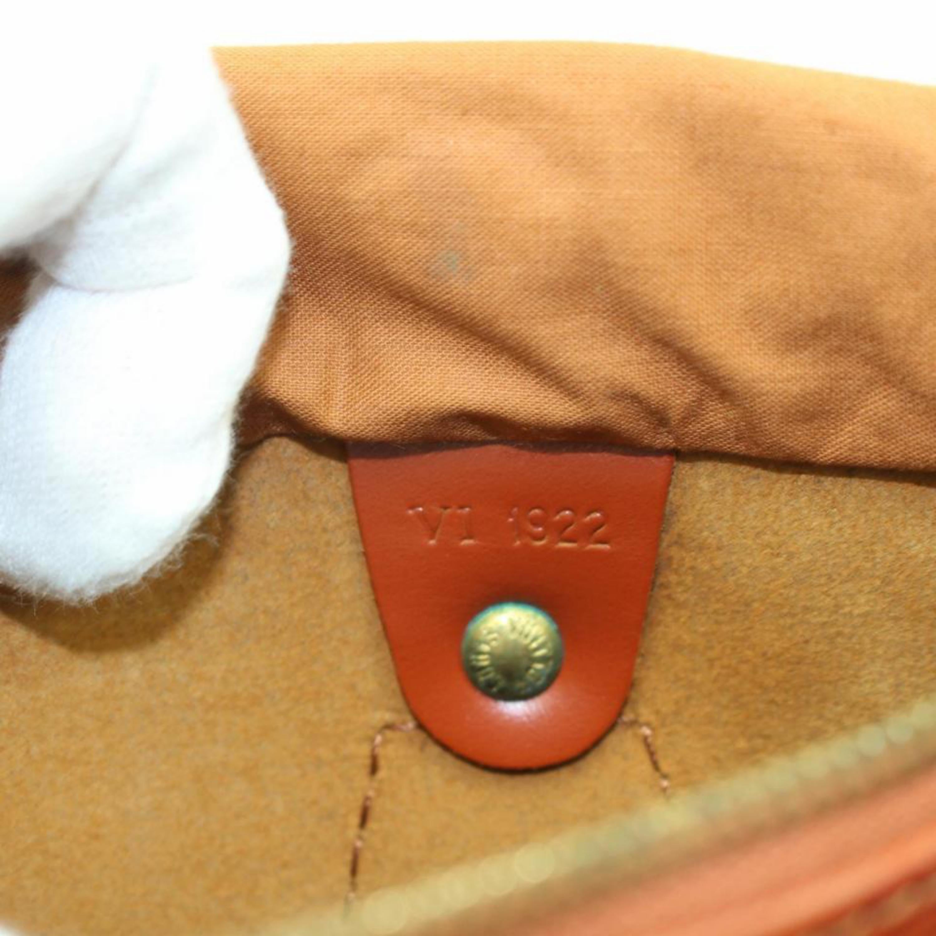 Louis Vuitton Speedy 25 869648 Brown Leather Satchel For Sale 6