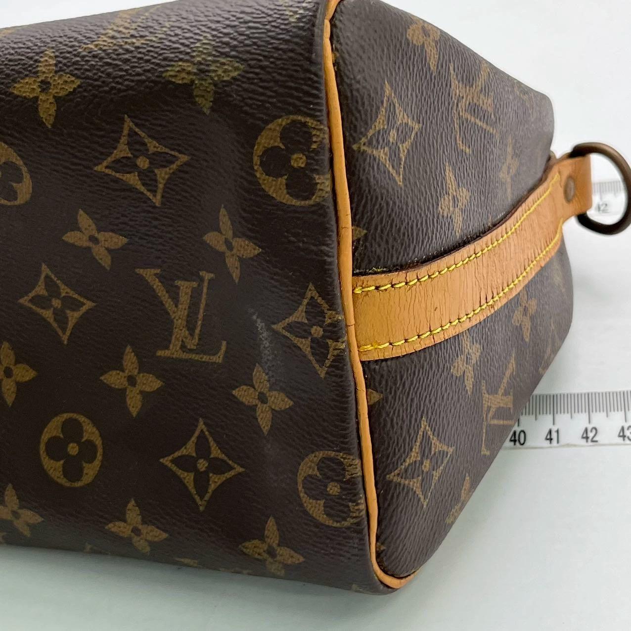 Louis Vuitton Speedy 25 Bandouliere Marrone con Monogram e Cinturino in vendita 8