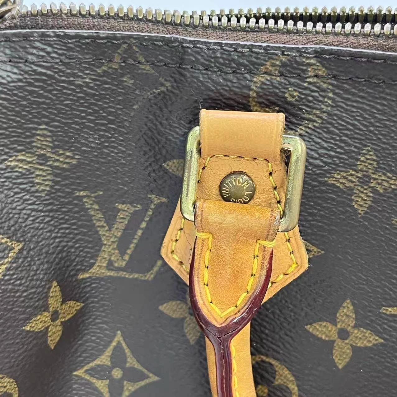 Louis Vuitton Speedy 25 Bandouliere Marrone con Monogram e Cinturino in vendita 13