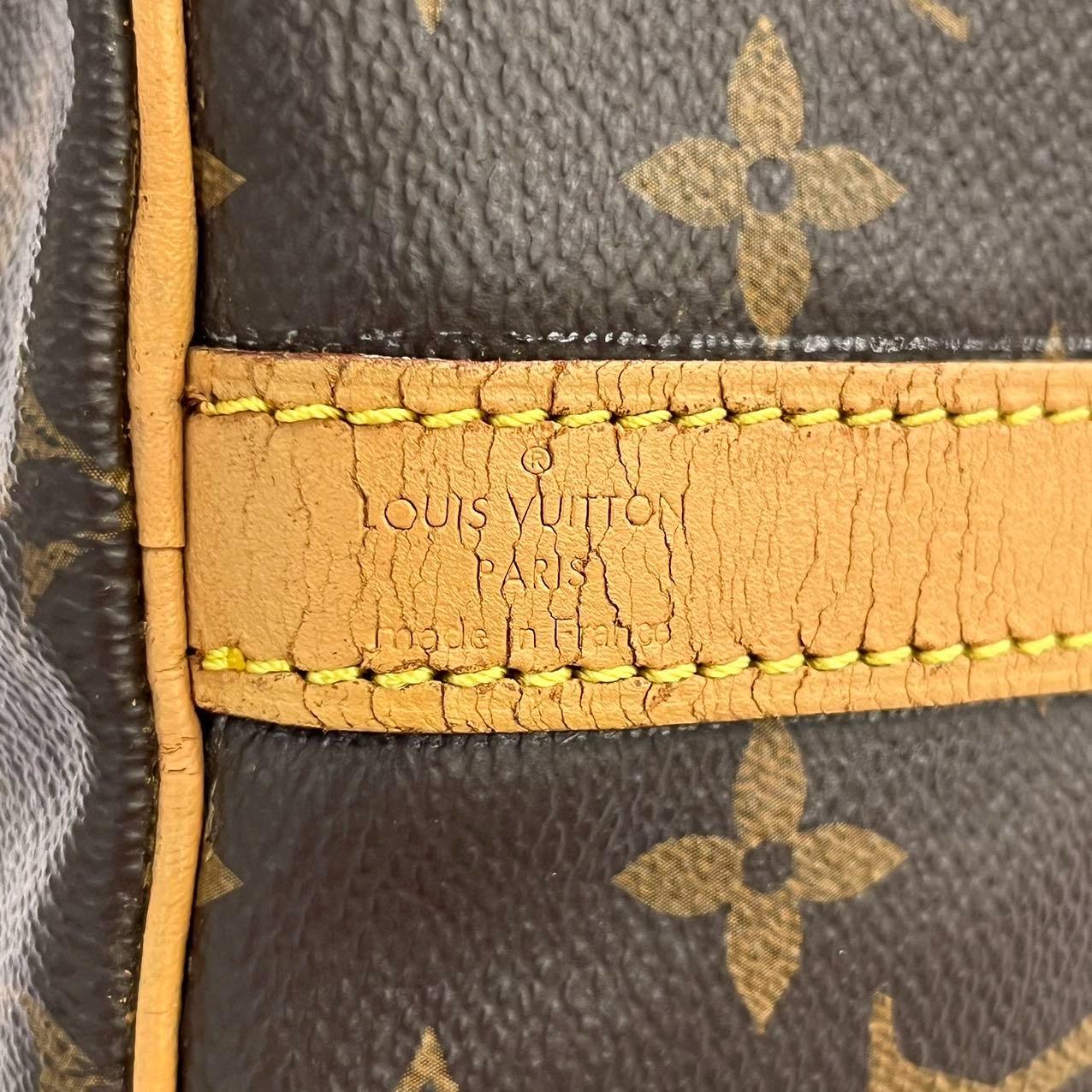 Louis Vuitton Speedy 25 Bandouliere Marrone con Monogram e Cinturino in vendita 2