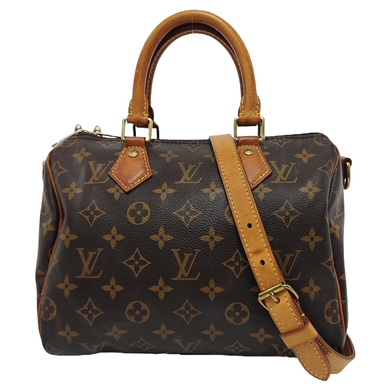 Louis Vuitton Speedy 25 Bandouliere Marrone con Monogram e Cinturino