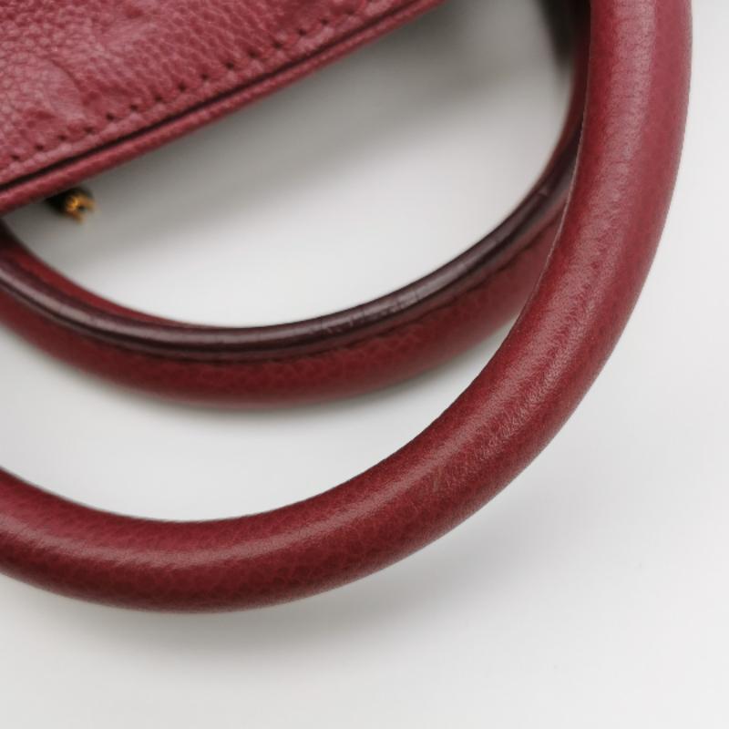 Louis Vuitton Speedy 25 Bandouliere Empreinte Leather Burgundy For Sale 8