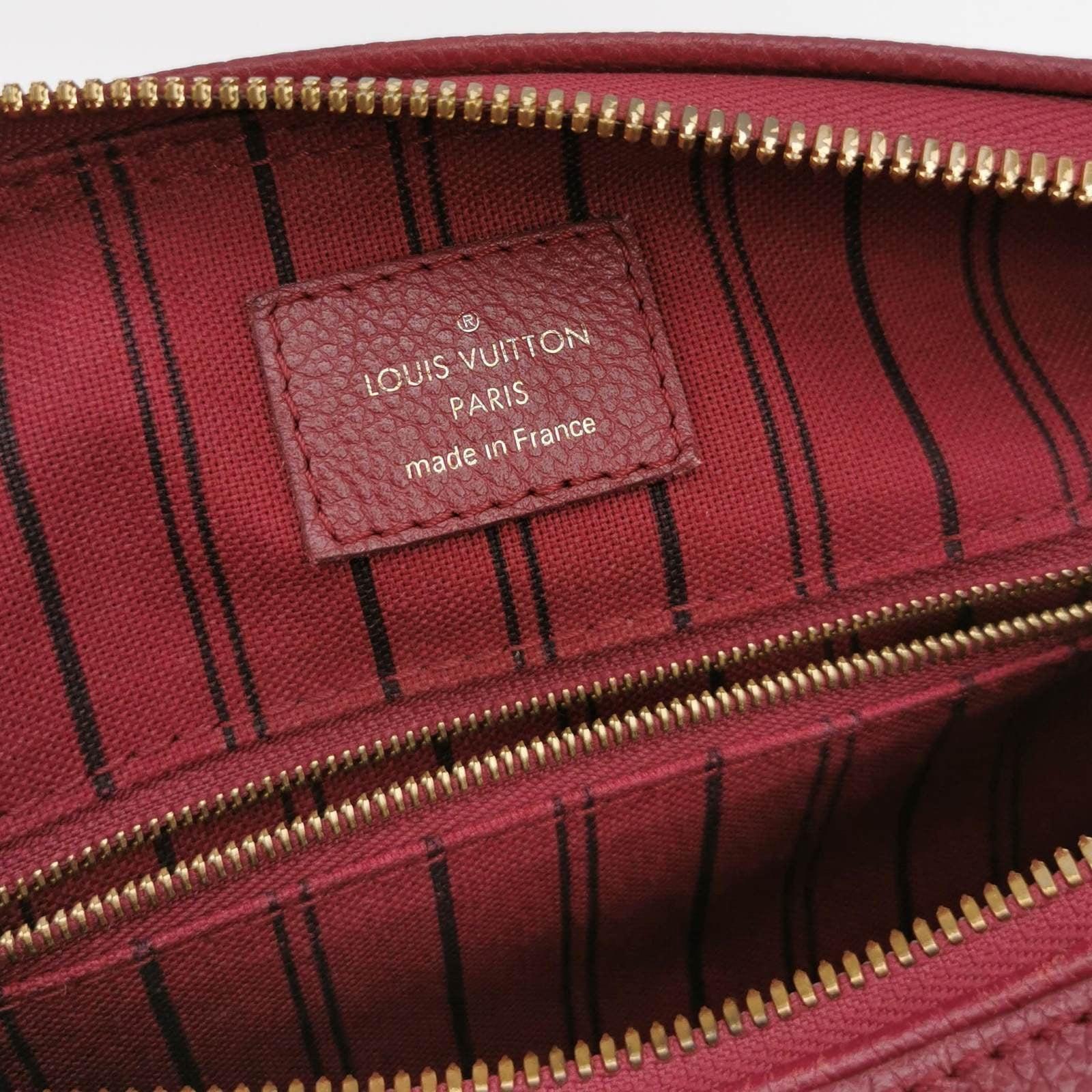 Women's Louis Vuitton Speedy 25 Bandouliere Empreinte Leather Burgundy For Sale