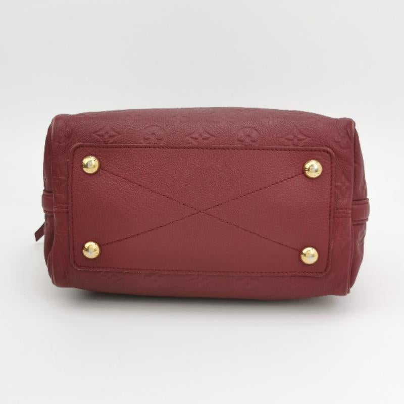 Louis Vuitton Speedy 25 Bandouliere Empreinte Leather Burgundy For Sale 2