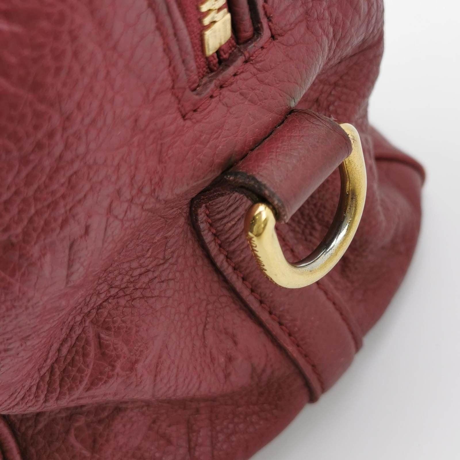 Louis Vuitton Speedy 25 Bandouliere Empreinte Leather Burgundy For Sale 3