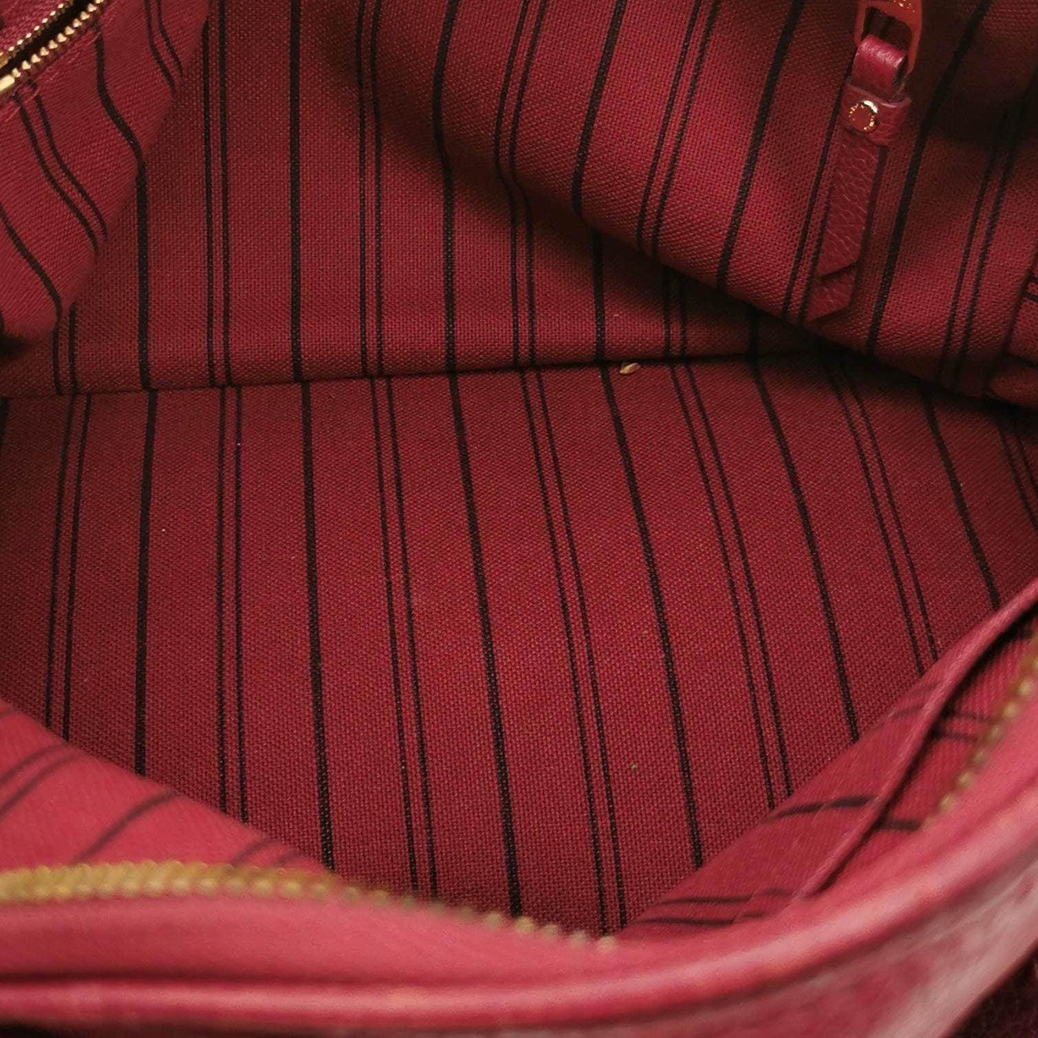 Louis Vuitton Speedy 25 Bandouliere Empreinte Leather Burgundy For Sale 4